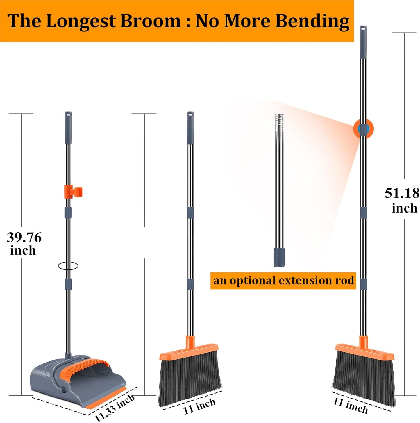 Sweeping Broom and Dustpan Set